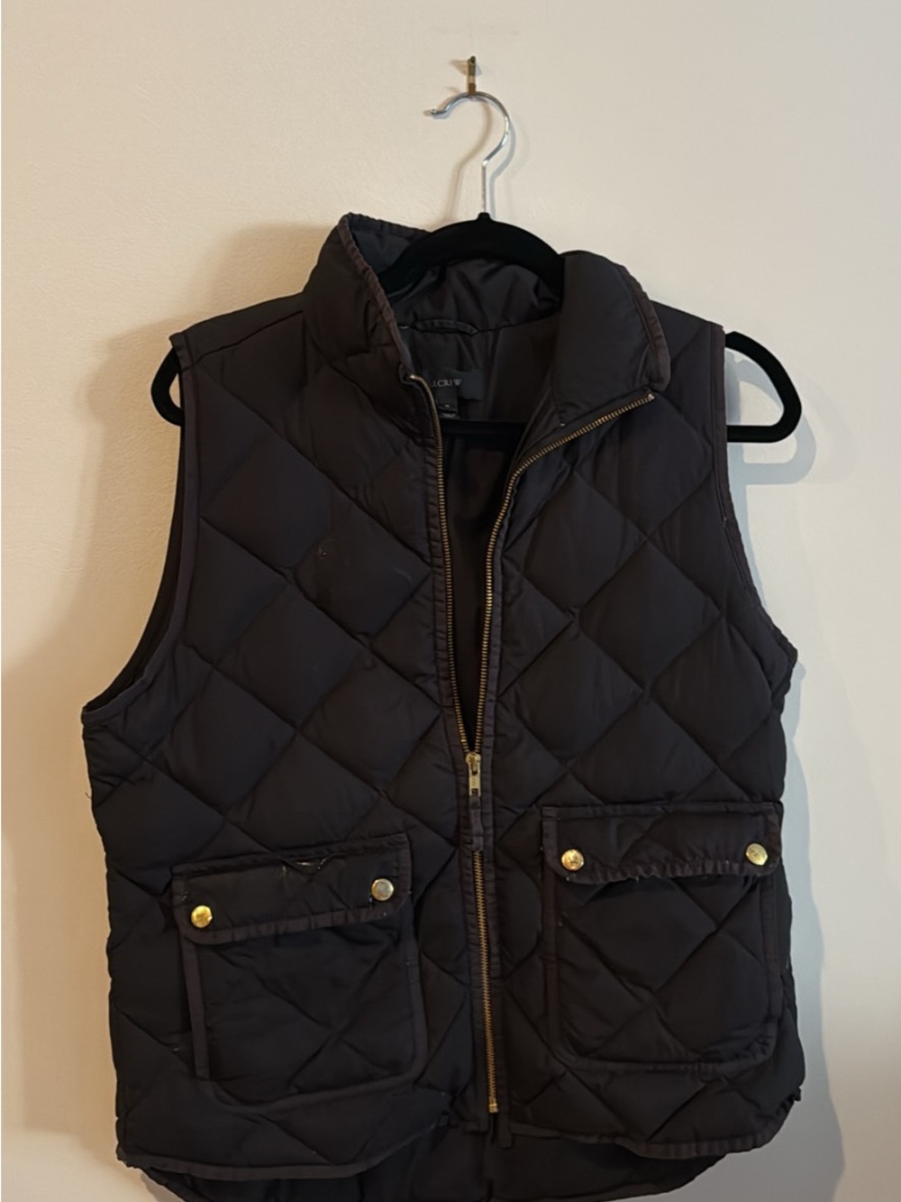 J. Crew Quilted Women's Puffer Vest - Black